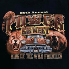 Load image into Gallery viewer, Power Big Meet “King Of The Wild Frontier” Hot Rod Wildlife Souvenir Graphic T-Shirt

