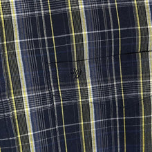 Load image into Gallery viewer, Early 00's Wrangler Navy Blue Yellow Plaid Check Long Sleeve Cotton Shirt

