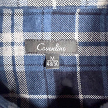 Load image into Gallery viewer, Caverline Mens M 48/50 Blue Plaid Flannel Shirt Check Grunge Casual Long Sleeve
