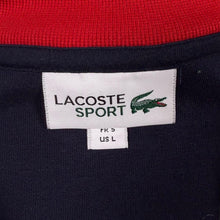 Load image into Gallery viewer, Lacoste Sport Track Jacket Mens L Navy Red Full Zip La Veritable Chemise Logo
