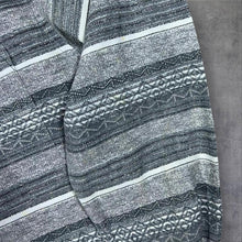 Load image into Gallery viewer, Vintage Commander Grey White Multi Striped Long Sleeve Cotton Flannel Shirt
