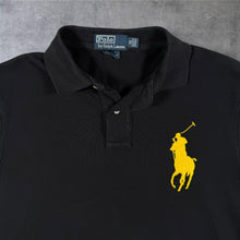 Load image into Gallery viewer, Early 00's Polo Ralph Lauren "Custom Fit" Big Pony Black Cotton Polo Shirt
