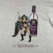 Load image into Gallery viewer, Vintage 90's Touch Of Gold "Black Haus" Logo Graphic Grey Single Stitch T-Shirt
