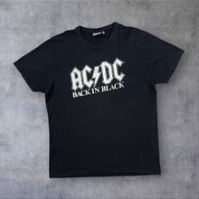 Load image into Gallery viewer, AC/DC "Back In Black" Logo Spellout Graphic Hard Rock Band T-Shirt
