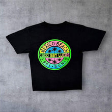 Load image into Gallery viewer, Cabo San Lucas Mexico Beach T Shirt Black Neon Medium Back Print Surf Retro
