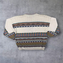 Load image into Gallery viewer, Vintage The Sweater Shop Embroidered Spellout Acrylic Patterned Knit Jumper

