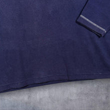 Load image into Gallery viewer, Vintage Trader Jeans Company Sweatshirt Mens L Navy V Neck Contrast Stitch 90s
