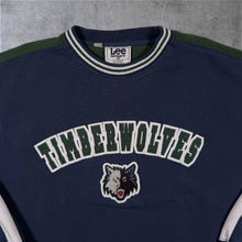 Load image into Gallery viewer, Vintage Lee Sport NBA Minnesota Timberwolves Basketball Embroidered Navy Blue Sweatshirt
