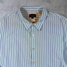 Load image into Gallery viewer, Paul Smith Jeans Blue White Turquoise Striped Cotton Long Sleeve Shirt

