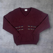 Load image into Gallery viewer, Vintage Menswear Grandad Patterned Acrylic Made In UK Button Sweater
