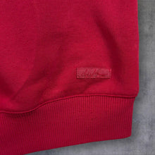 Load image into Gallery viewer, Vintage 90’s Dash Embroidered Pocket Motif Collared Red Sweatshirt
