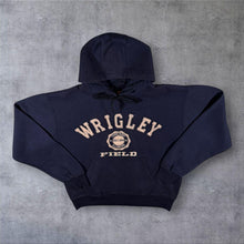 Load image into Gallery viewer, Wrigley Field Chicago Illinois USA Embroidered Tourist Navy Blue Hoodie
