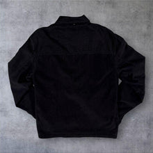 Load image into Gallery viewer, Pretty Green Black Corduroy Jacket Size S Overshirt Popper Snap Mod Workwear
