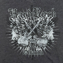 Load image into Gallery viewer, Hard Rock Cafe "Orlando" Tourist Souvenir Spellout Graphic Grey V-Neck T-Shirt
