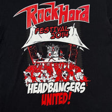 Load image into Gallery viewer, Rock Hard Festival (2014) "Headbangers Unite!" Heavy Metal Hard Rock Music Band Festival T-Shirt
