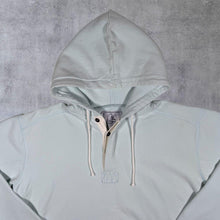 Load image into Gallery viewer, Early 00's Lazy Jacks "Mevagissey" Cotton Pale Blue 1/4 Button Pullover Hoodie
