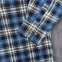 Load image into Gallery viewer, Vintage Tacoma Mens Blue Plaid Tartan Shirt 100% Cotton Long Sleeve Lumberjack XL
