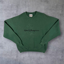 Load image into Gallery viewer, Vintage Walt Disney World Embroidered Tourist Logo Spellout Green Sweatshirt
