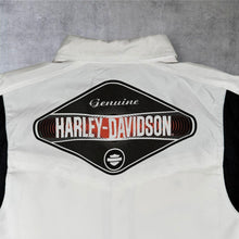 Load image into Gallery viewer, Harley Davidson H-D Performance Shirt White Black Vented Mechanic Biker
