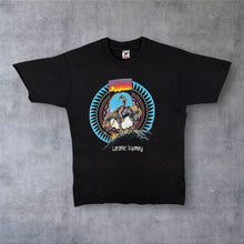 Load image into Gallery viewer, Vintage 90s Laramie Wyoming T Shirt M Cowboy Bronco Western Single Stitch USA
