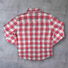 Load image into Gallery viewer, Levi's Shirt Mens M Red Blue Plaid Check Button Down Long Sleeve Two Horse
