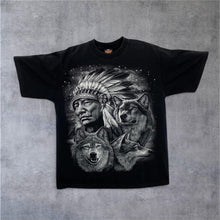 Load image into Gallery viewer, Early 00’s Rock Eagle Native American Wolf Animal Nature Graphic T-Shirt
