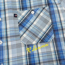 Load image into Gallery viewer, Ralph Lauren Jeans Co Shirt Mens XL Blue Plaid Y2K Double Pocket Short Sleeve
