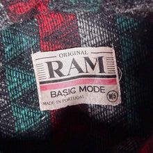 Load image into Gallery viewer, Vintage 90s RAM Wool Blend Shirt M Aztec Geometric Flannel Made Portugal
