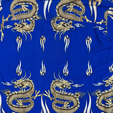 Load image into Gallery viewer, Early 00's Goth Y2K Traditional Dragon Patterned Blue Short Sleeve Shirt
