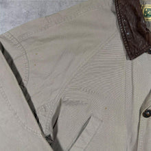 Load image into Gallery viewer, Vintage TOG24 Mens M Beige Cotton Country Field Jacket Brown Leather Collar
