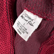 Load image into Gallery viewer, Weird Fish Mini Logo Classic Red Macaroni Knit 1/4 Zip Pullover Sweatshirt
