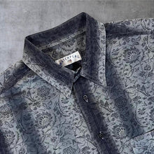 Load image into Gallery viewer, Vintage 90's Matchplay Grey Mix Floral Patterned Long Sleeve Shirt
