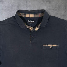 Load image into Gallery viewer, Barbour Mens Polo Shirt XXL XL Navy Classic Tartan Pocket Short Sleeve 2XL
