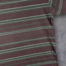Load image into Gallery viewer, Vintage NEXT T Shirt Mens Large Burgundy Green Striped Retro Cotton Tee L
