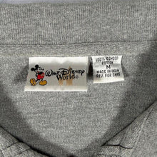 Load image into Gallery viewer, Vintage Walt Disney World Embroidered Mini Logo Grey Short Sleeve Cotton Polo Shirt
