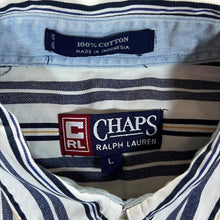 Load image into Gallery viewer, Vintage Chaps Ralph Lauren Multi Striped Short Sleeve Button-Up Cotton Shirt
