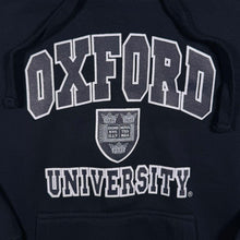 Load image into Gallery viewer, Oxford University College Logo Spellout Souvenir Navy Blue Pullover Hoodie
