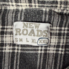 Load image into Gallery viewer, Y2K New Roads Flannel Shirt XXL 2XL Black Grey Check 100% Cotton Grunge
