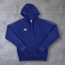Load image into Gallery viewer, Adidas Classic Embroidered Mini Logo Navy Blue Pullover Hoodie
