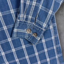 Load image into Gallery viewer, Vintage Falmer Jeanswear Shirt Blue Check Y2K Denim Look Workwear Long Sleeve
