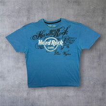 Load image into Gallery viewer, Hard Rock Cafe "Las Vegas" Tourist Souvenir Spellout Graphic Blue T-Shirt
