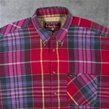 Load image into Gallery viewer, Vintage Marlboro Classics Red Blue Multi Check Short Sleeve Button-Down Cotton Shirt
