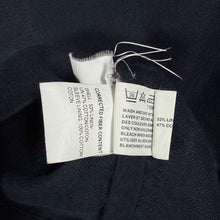 Load image into Gallery viewer, GAP Mens Medium Bomber Jacket Navy Blue Linen Cotton Blend Zip Up

