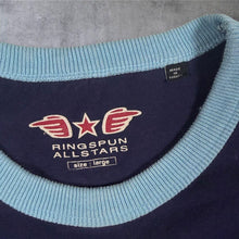 Load image into Gallery viewer, Superdry Ringspun Allstars Elvis Presley T Shirt L M Navy Ringer Graphic Tee

