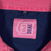 Load image into Gallery viewer, Vintage DEAL Mini Pocket Logo Washed Red-Pink Long Sleeve 1/4 Button Smock Shirt
