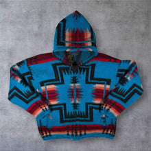 Load image into Gallery viewer, Vintage Tejidos Rumiñahui Native American Aztec Pattern Blanket Zip Hoodie
