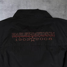 Load image into Gallery viewer, Harley Davidson 105th Anniversary Shirt Womens 2W Black 1903 2008 MotorClothes
