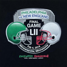 Load image into Gallery viewer, NFL Philadelphia Eagles Vs. New England Patriots "Final Game LII" Football T-Shirt
