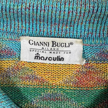 Load image into Gallery viewer, Vintage 90s Gianni Bugli Milano Geometric Knit Polo Jumper Colourful XL
