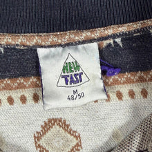 Load image into Gallery viewer, Vintage 90s New Fast C&amp;A Aztec Geometric Long Sleeve Polo Shirt Mens M 48/50
